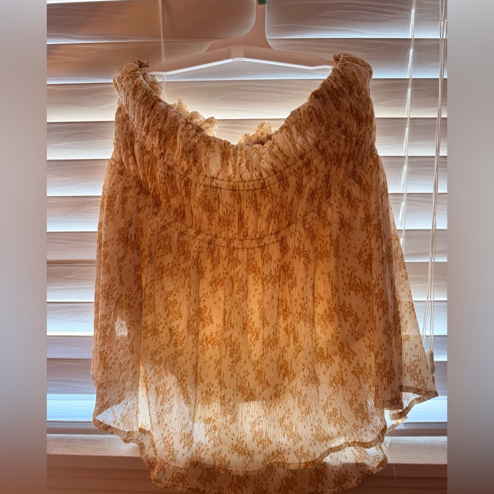 Yellow Floral Mini Skirt